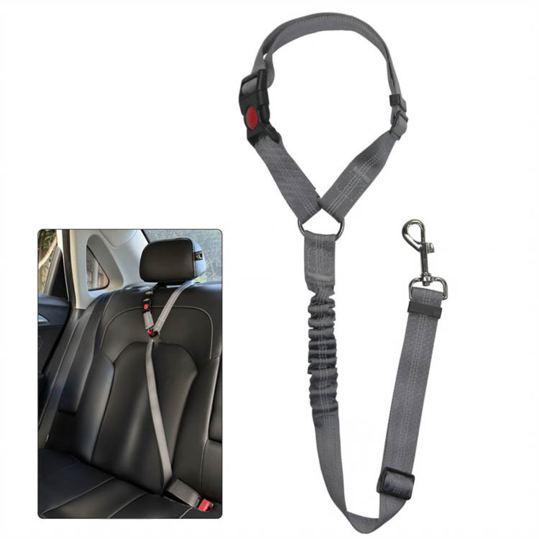 Car Headrest Pet Restraint with Bungee