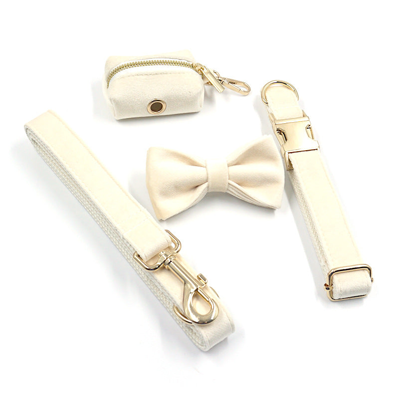 Velvet Lead, Collar, Bow-tie and rubbish bag dispenser bundle