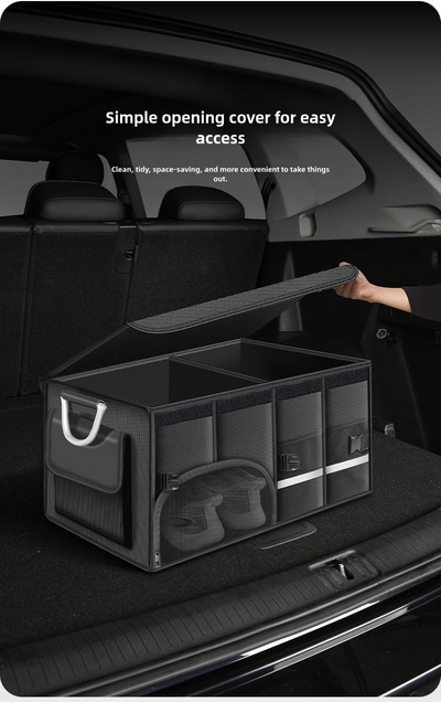 Collapsible Car Organiser Storage box with shoe storage
