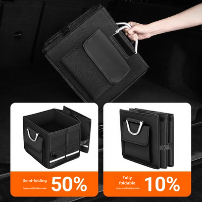 Collapsible Car Organiser Storage box with shoe storage