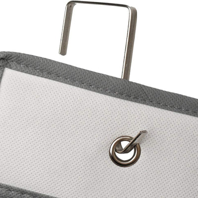 Door Hanging Clothes Storage Organiser with mesh pockets and travel clip