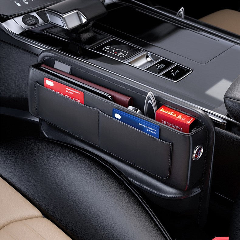 Leather Car Consol Organiser / Gap storage unit