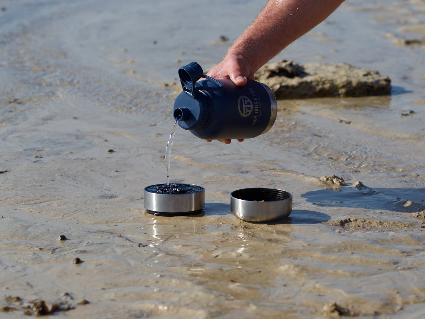 3 in 1 Stainless Steel Insulation Portable Travel Water and Food Bottle / Bento Cylinder