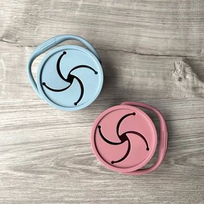 Silicone Collapsible Snack Cups with Attached Lid