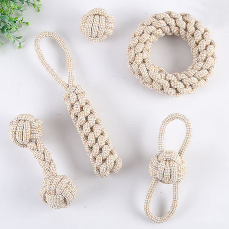 5 piece natural rope bundle / pet toys gift pack