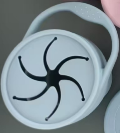 Silicone Collapsible Snack Cups with Attached Lid