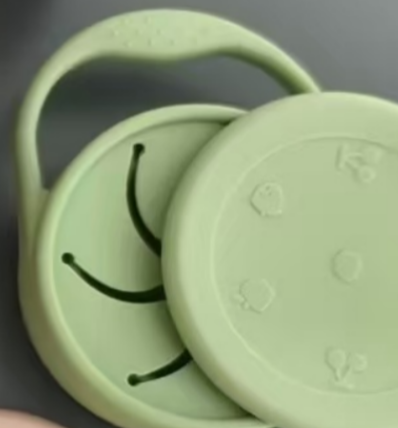 Silicone Collapsible Snack Cups with Attached Lid