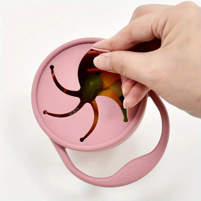 Silicone Collapsible Snack Cups with Attached Lid